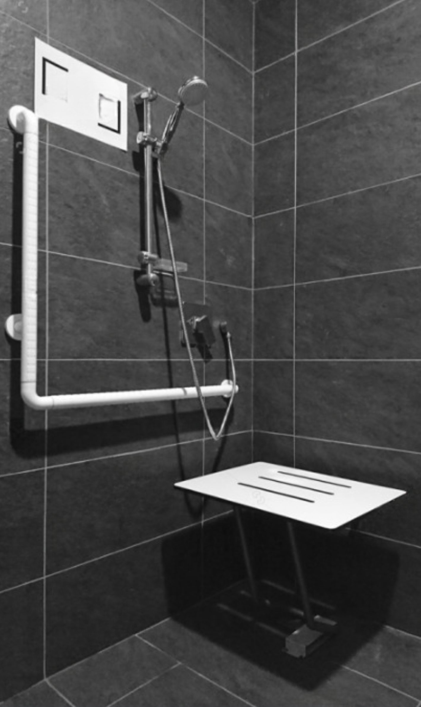 siège de douche mural